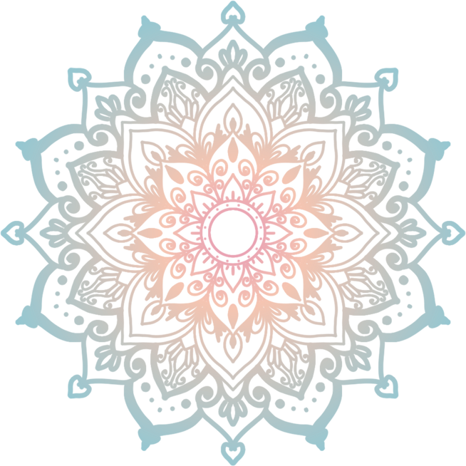 Mandala Blue Colored